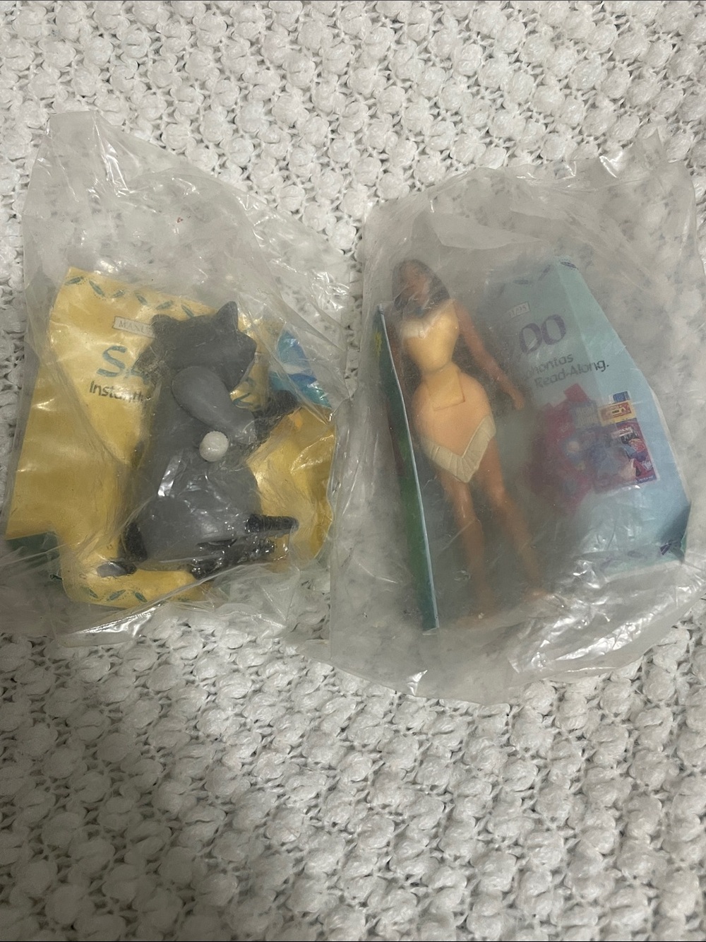 Lot of 2 Vintage Pocahontas Burger King Toys